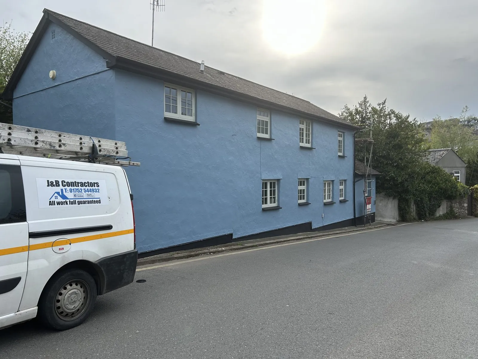 Exterior painting of a detached house in Crediton