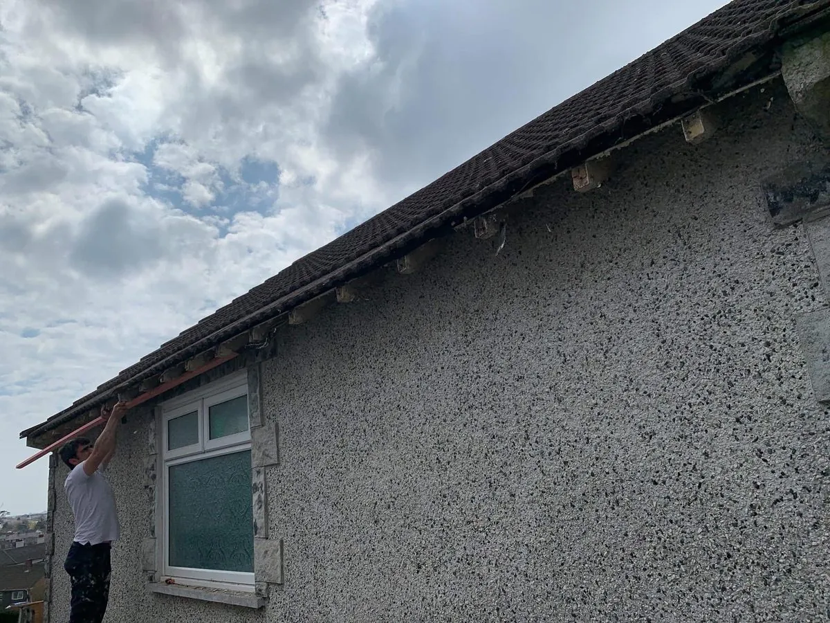 White uPVC fascias and soffits on a bungalow in Crediton