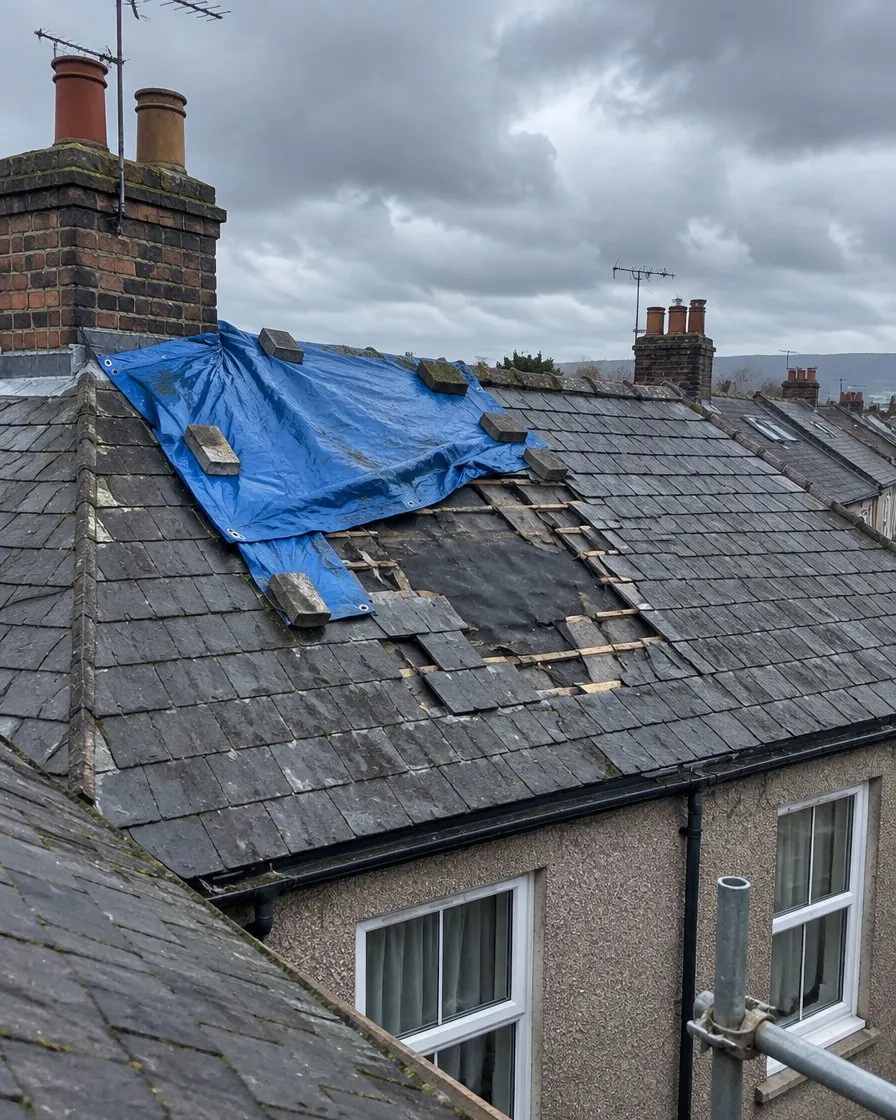 Storm damage and insurance work in Crediton